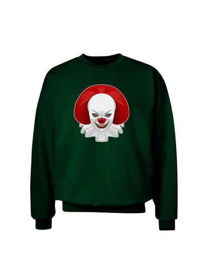 Scary Clown Face B - Halloween Adult Dark Sweatshirt-Sweatshirts-TooLoud-Deep-Forest-Green-Small-Davson Sales