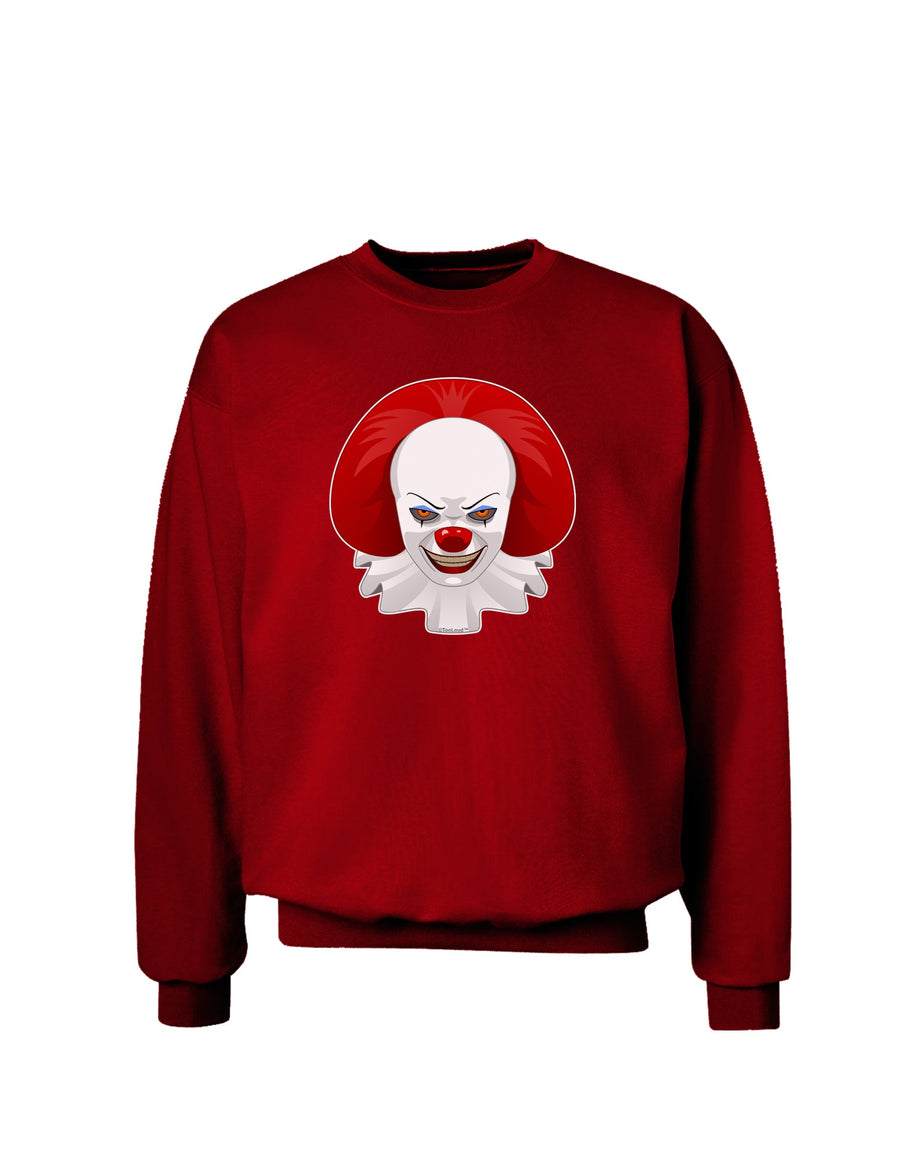 Scary Clown Face B - Halloween Adult Dark Sweatshirt-Sweatshirts-TooLoud-Black-Small-Davson Sales
