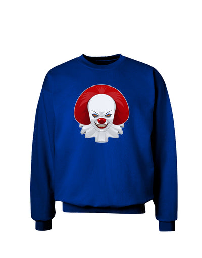 Scary Clown Face B - Halloween Adult Dark Sweatshirt-Sweatshirts-TooLoud-Deep-Royal-Blue-Small-Davson Sales