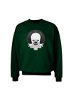 Scary Clown Grayscale Adult Dark Sweatshirt-Sweatshirts-TooLoud-Deep-Forest-Green-Small-Davson Sales