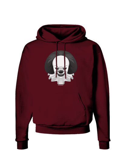 Scary Clown Grayscale Dark Hoodie Sweatshirt-Hoodie-TooLoud-Maroon-Small-Davson Sales