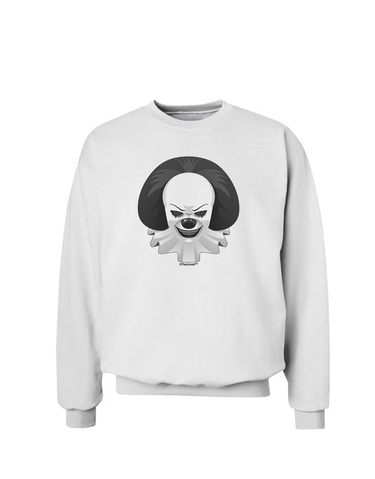Scary Clown Grayscale Sweatshirt-Sweatshirts-TooLoud-White-Small-Davson Sales