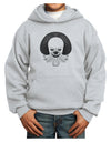 Scary Clown Grayscale Youth Hoodie Pullover Sweatshirt-Youth Hoodie-TooLoud-Ash-XS-Davson Sales