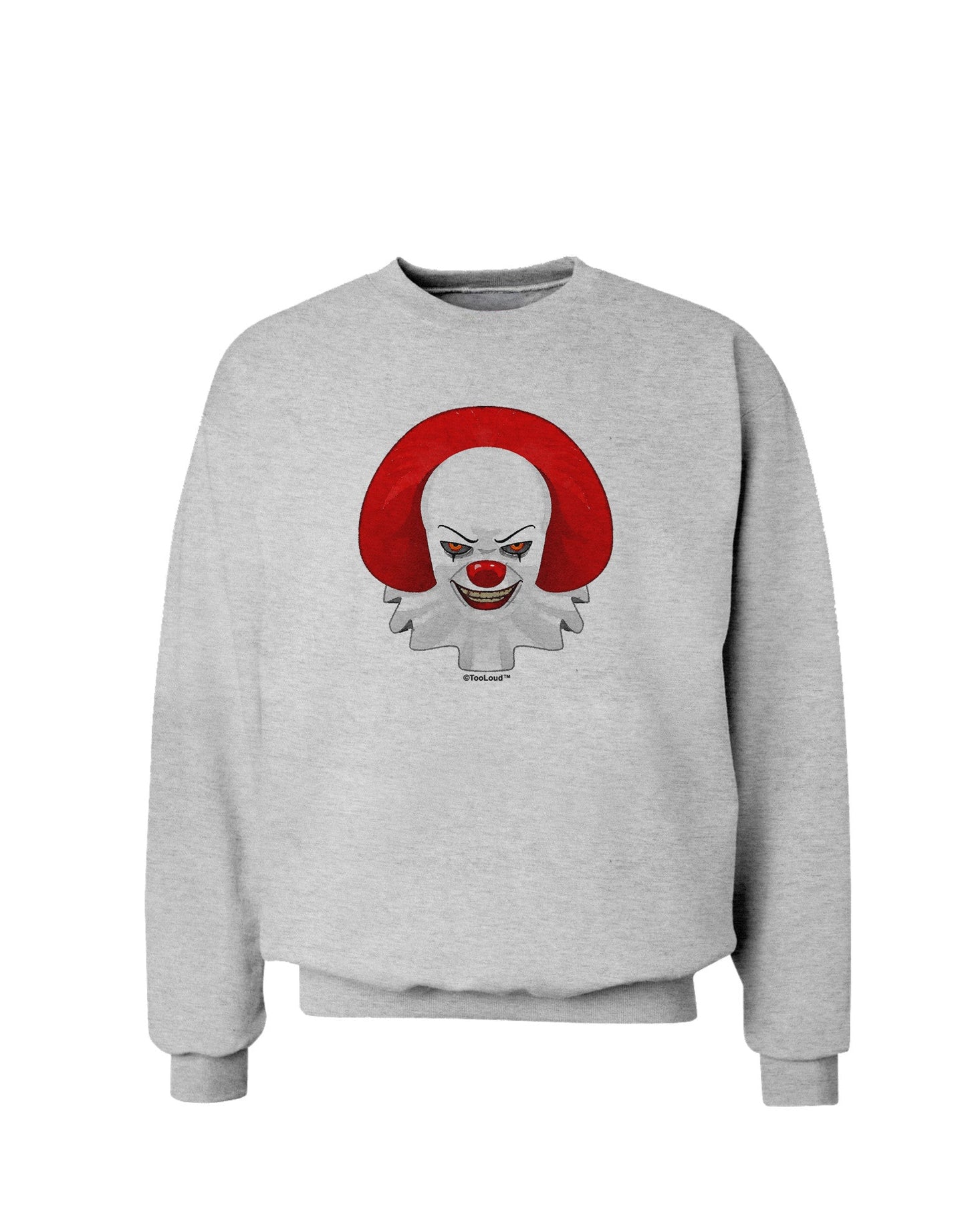 Scary Clown Watercolor Sweatshirt-Sweatshirts-TooLoud-AshGray-Small-Davson Sales