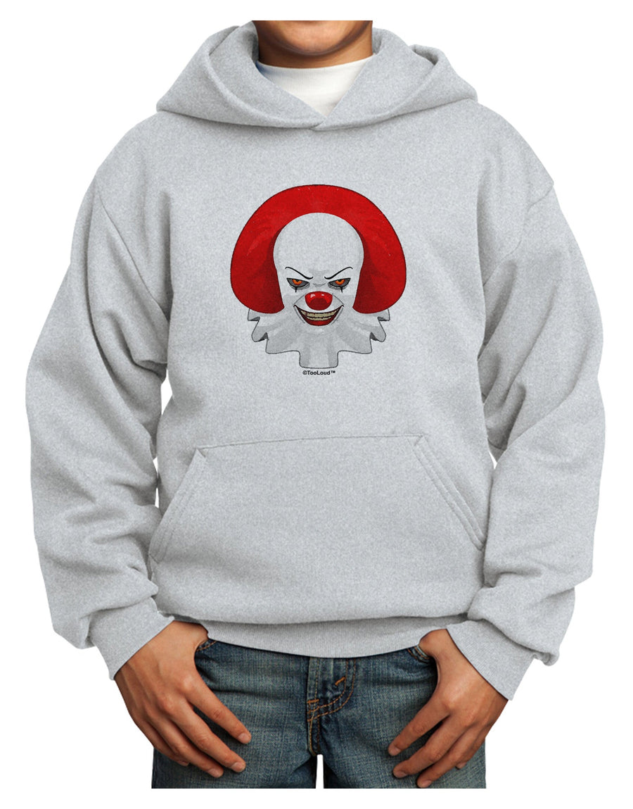 Scary Clown Watercolor Youth Hoodie Pullover Sweatshirt-Youth Hoodie-TooLoud-White-XS-Davson Sales