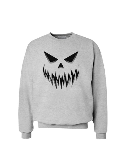 Scary Evil Jack O' Lantern Pumpkin Face Sweatshirt-Sweatshirts-TooLoud-AshGray-Small-Davson Sales