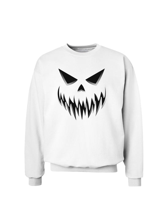Scary Evil Jack O' Lantern Pumpkin Face Sweatshirt-Sweatshirts-TooLoud-White-Small-Davson Sales