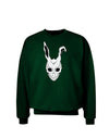 Scary Face Bunny White Adult Dark Sweatshirt-Sweatshirts-TooLoud-Deep-Forest-Green-Small-Davson Sales