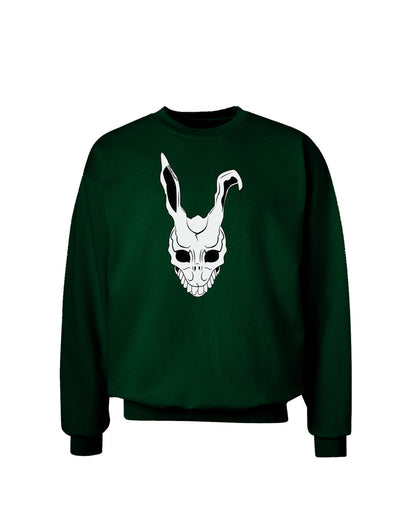 Scary Face Bunny White Adult Dark Sweatshirt-Sweatshirts-TooLoud-Deep-Forest-Green-Small-Davson Sales