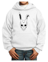 Scary Face Bunny White Youth Hoodie Pullover Sweatshirt-Youth Hoodie-TooLoud-White-XS-Davson Sales