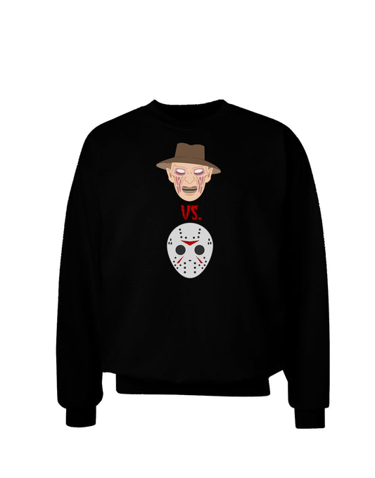 Scary Face Versus Scary Face - Halloween Adult Dark Sweatshirt-Sweatshirts-TooLoud-Black-Small-Davson Sales