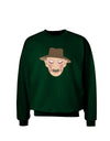Scary Face With a Hat - Halloween Adult Dark Sweatshirt-Sweatshirts-TooLoud-Deep-Forest-Green-Small-Davson Sales