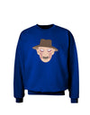 Scary Face With a Hat - Halloween Adult Dark Sweatshirt-Sweatshirts-TooLoud-Deep-Royal-Blue-Small-Davson Sales