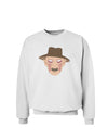 Scary Face With a Hat - Halloween Sweatshirt-Sweatshirts-TooLoud-White-Small-Davson Sales