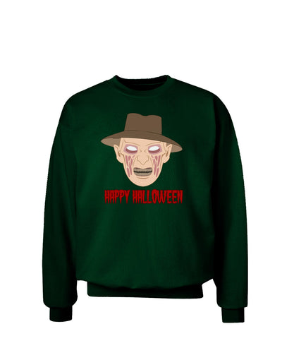 Scary Face With a Hat - Happy Halloween Adult Dark Sweatshirt-Sweatshirts-TooLoud-Deep-Forest-Green-Small-Davson Sales