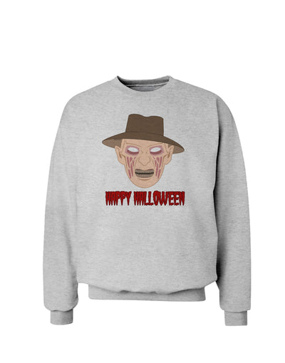 Scary Face With a Hat - Happy Halloween Sweatshirt-Sweatshirts-TooLoud-AshGray-Small-Davson Sales