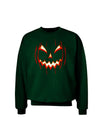 Scary Glow Evil Jack O Lantern Pumpkin Adult Dark Sweatshirt-Sweatshirts-TooLoud-Deep-Forest-Green-Small-Davson Sales