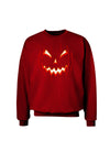 Scary Glow Evil Jack O Lantern Pumpkin Adult Dark Sweatshirt-Sweatshirts-TooLoud-Deep-Red-Small-Davson Sales