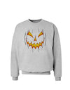 Scary Glow Evil Jack O Lantern Pumpkin Sweatshirt-Sweatshirts-TooLoud-AshGray-Small-Davson Sales