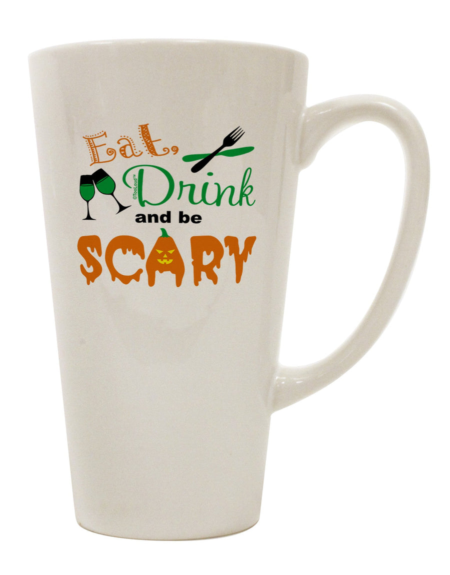 Scary Green 16 Ounce Conical Latte Coffee Mug - Perfect for Sipping in Style TooLoud-Conical Latte Mug-TooLoud-White-Davson Sales