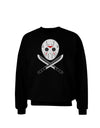 Scary Mask With Machete - Halloween Adult Dark Sweatshirt-Sweatshirts-TooLoud-Black-Small-Davson Sales