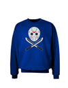 Scary Mask With Machete - Halloween Adult Dark Sweatshirt-Sweatshirts-TooLoud-Deep-Royal-Blue-Small-Davson Sales