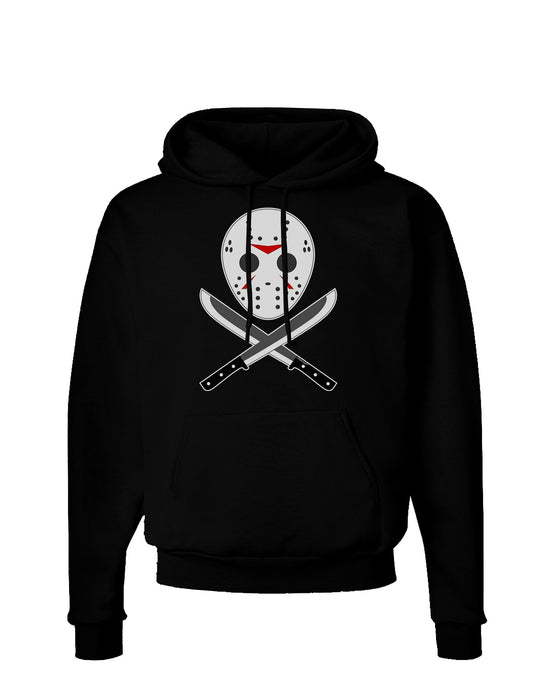 Scary Mask With Machete - Halloween Dark Hoodie Sweatshirt-Hoodie-TooLoud-Black-Small-Davson Sales