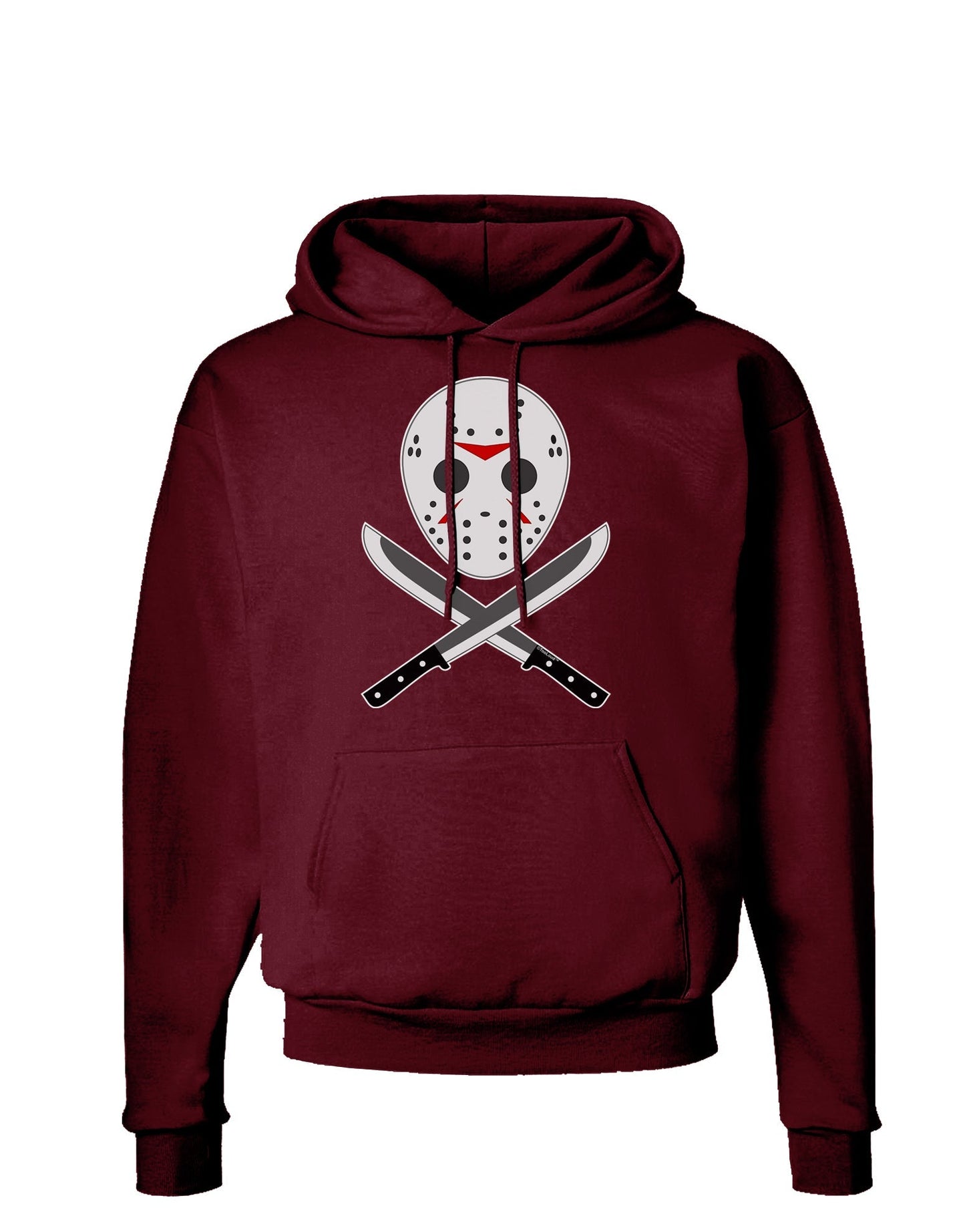 Scary Mask With Machete - Halloween Dark Hoodie Sweatshirt-Hoodie-TooLoud-Maroon-Small-Davson Sales