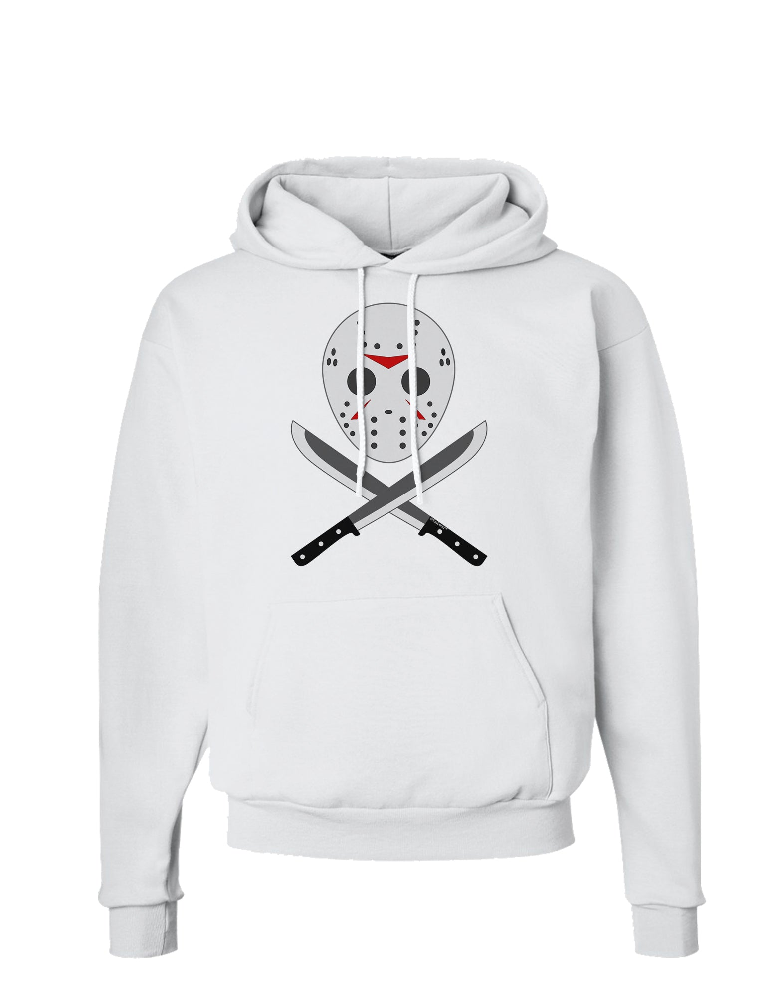 Scary Mask With Machete - Halloween Hoodie Sweatshirt-Hoodie-TooLoud-White-Small-Davson Sales
