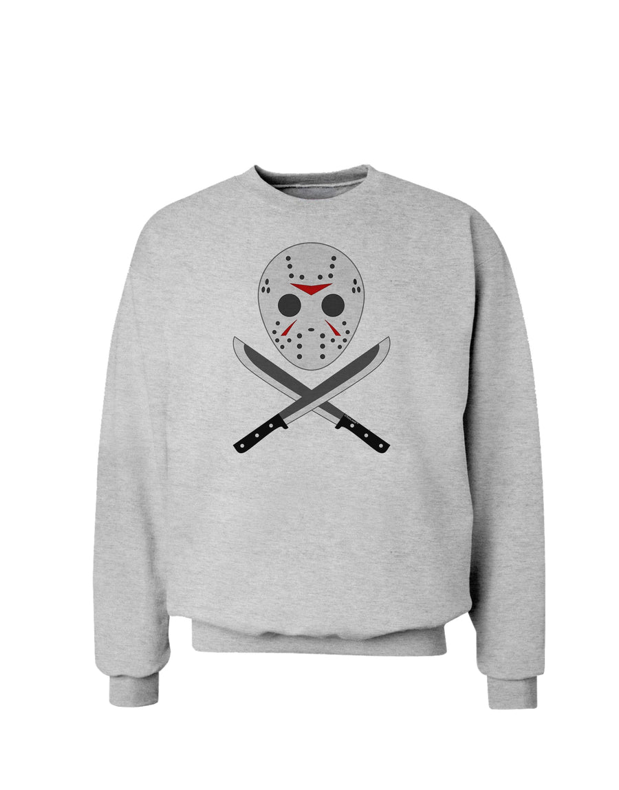 Scary Mask With Machete - Halloween Sweatshirt-Sweatshirts-TooLoud-White-Small-Davson Sales