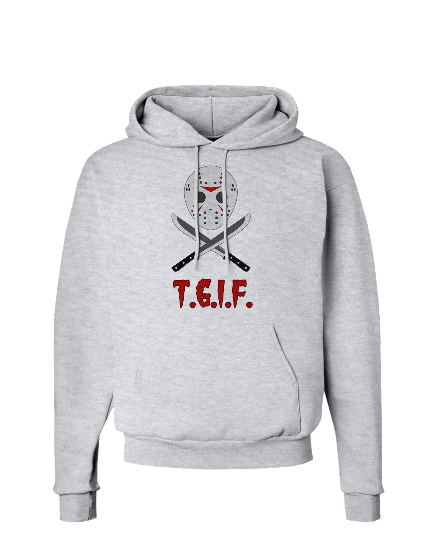 Scary Mask With Machete - TGIF Hoodie Sweatshirt-Hoodie-TooLoud-AshGray-Small-Davson Sales