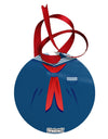 School Uniform Costume - Blue Circular Metal Ornament All Over Print-Ornament-TooLoud-White-Davson Sales