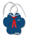 School Uniform Costume - Blue Paw Print Shaped Ornament All Over Print-Ornament-TooLoud-White-Davson Sales