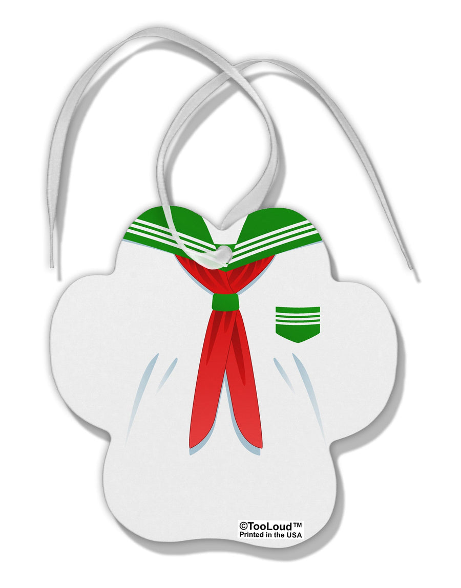 School Uniform Costume - Green Paw Print Shaped Ornament All Over Print-Ornament-TooLoud-White-Davson Sales