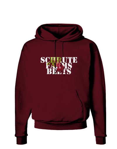 Schrute Farms Beets Dark Hoodie Sweatshirt by TooLoud-Hoodie-TooLoud-Maroon-Small-Davson Sales