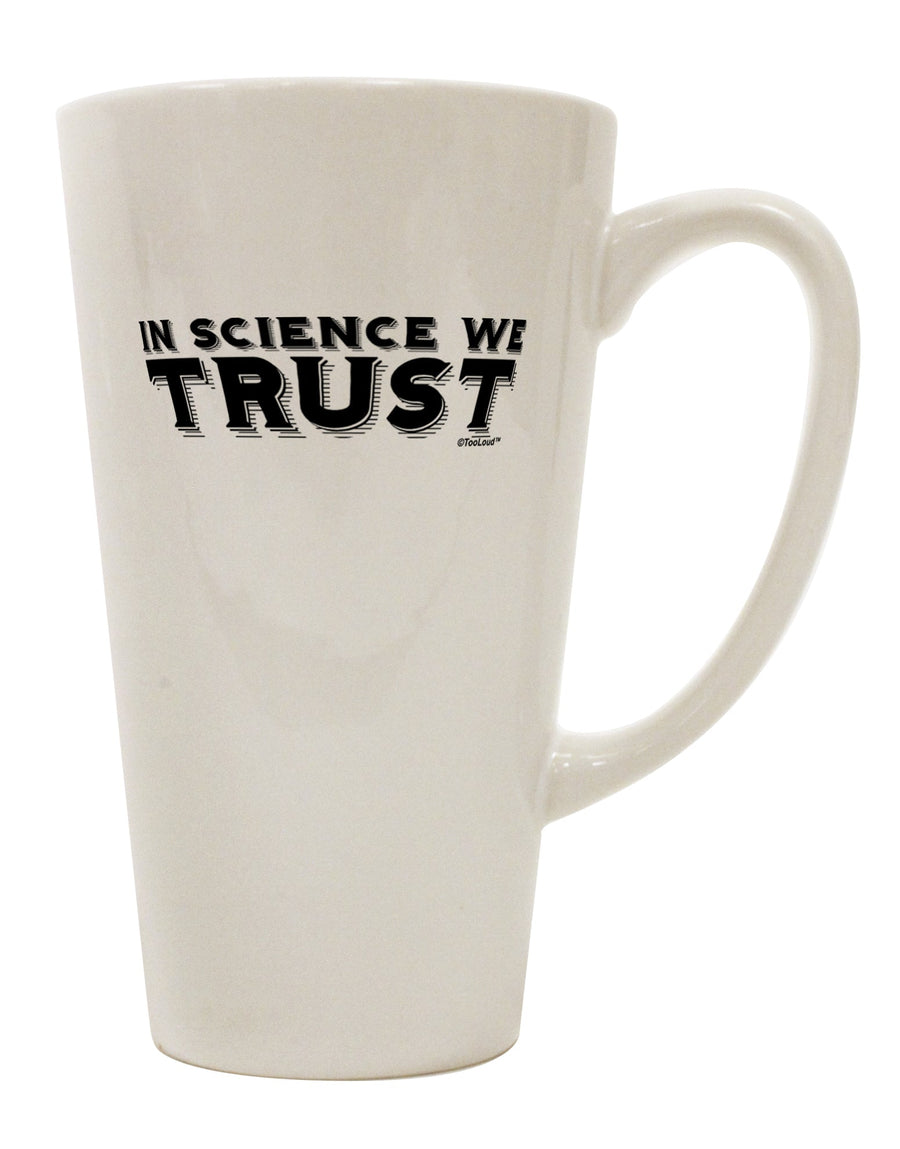 Scientifically Inspired 16 Ounce Conical Latte Coffee Mug - Expertly Crafted by TooLoud-Conical Latte Mug-TooLoud-White-Davson Sales