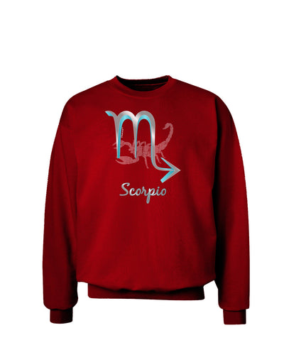 Scorpio Symbol Adult Dark Sweatshirt-Sweatshirts-TooLoud-Deep-Red-Small-Davson Sales