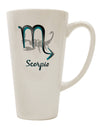 Scorpio Symbol Conical Latte Coffee Mug - Crafted for the Discerning Coffee Enthusiast-Conical Latte Mug-TooLoud-White-Davson Sales