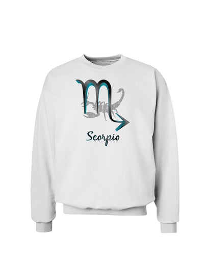 Scorpio Symbol Sweatshirt-Sweatshirts-TooLoud-White-Small-Davson Sales