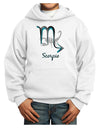 Scorpio Symbol Youth Hoodie Pullover Sweatshirt-Youth Hoodie-TooLoud-White-XS-Davson Sales