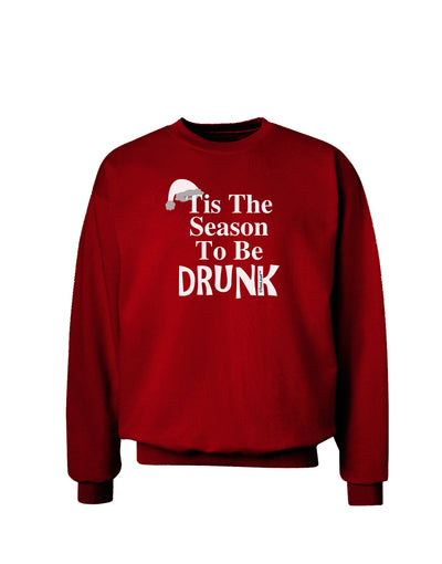 Season To Be Drunk BnW Adult Dark Sweatshirt-Sweatshirts-TooLoud-Deep-Red-Small-Davson Sales