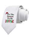 Season To Be Drunk Printed White Necktie