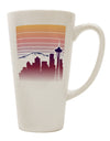 Seattle Skyline Sunrise Conical Latte Coffee Mug - Expertly Crafted Drinkware-Conical Latte Mug-TooLoud-White-Davson Sales