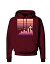 Seattle Skyline Sunrise Dark Hoodie Sweatshirt-Hoodie-TooLoud-Maroon-Small-Davson Sales