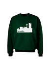 Seattle Skyline with Space Needle Adult Dark Sweatshirt by TooLoud-Sweatshirts-TooLoud-Deep-Forest-Green-Small-Davson Sales