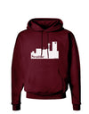 Seattle Skyline with Space Needle Dark Hoodie Sweatshirt by TooLoud-Hoodie-TooLoud-Maroon-Small-Davson Sales