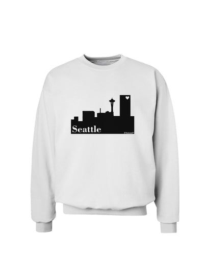 Seattle Skyline with Space Needle Sweatshirt by TooLoud-Sweatshirts-TooLoud-White-Small-Davson Sales