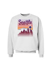 Seattle Washington Sunset Sweatshirt-Sweatshirts-TooLoud-White-Small-Davson Sales