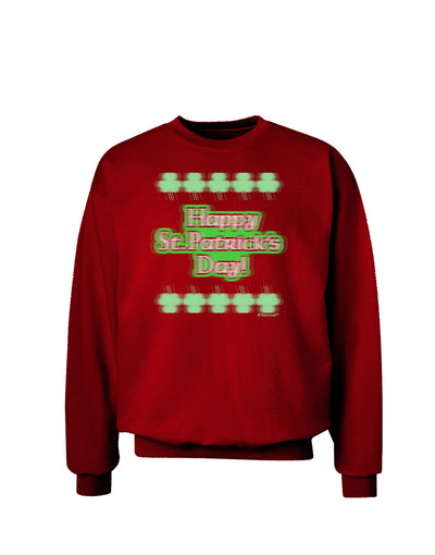 Seeing Double St. Patrick's Day Adult Dark Sweatshirt-Sweatshirts-TooLoud-Deep-Red-Small-Davson Sales