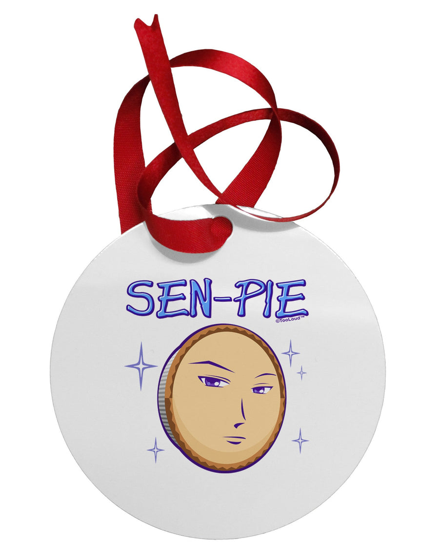 Sen-Pie Sama Kun San Chan Circular Metal Ornament-Ornament-TooLoud-White-Davson Sales